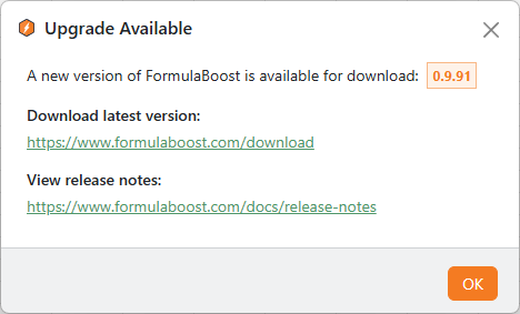 New Version Dialog